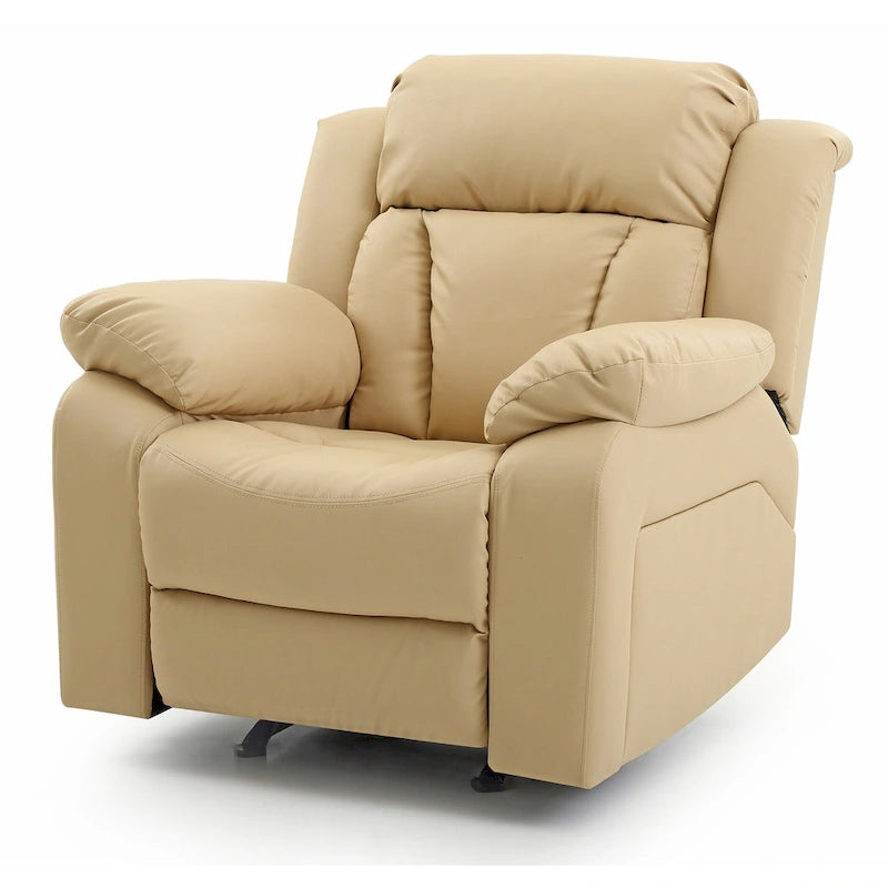 Fauteuil inclinable en similicuir, multicolore, une place