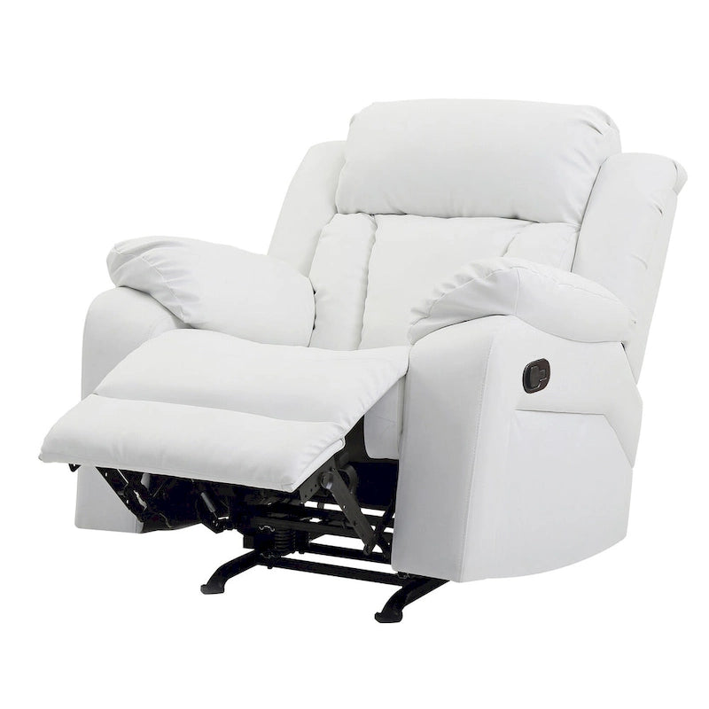 Fauteuil inclinable en similicuir, multicolore, une place