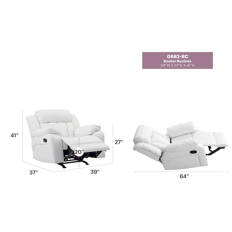 Fauteuil inclinable en similicuir, multicolore, une place