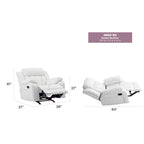 Fauteuil inclinable en similicuir, multicolore, une place