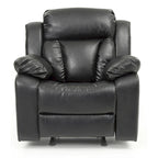 Fauteuil inclinable en similicuir, multicolore, une place