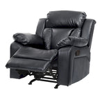 Fauteuil inclinable en similicuir, multicolore, une place