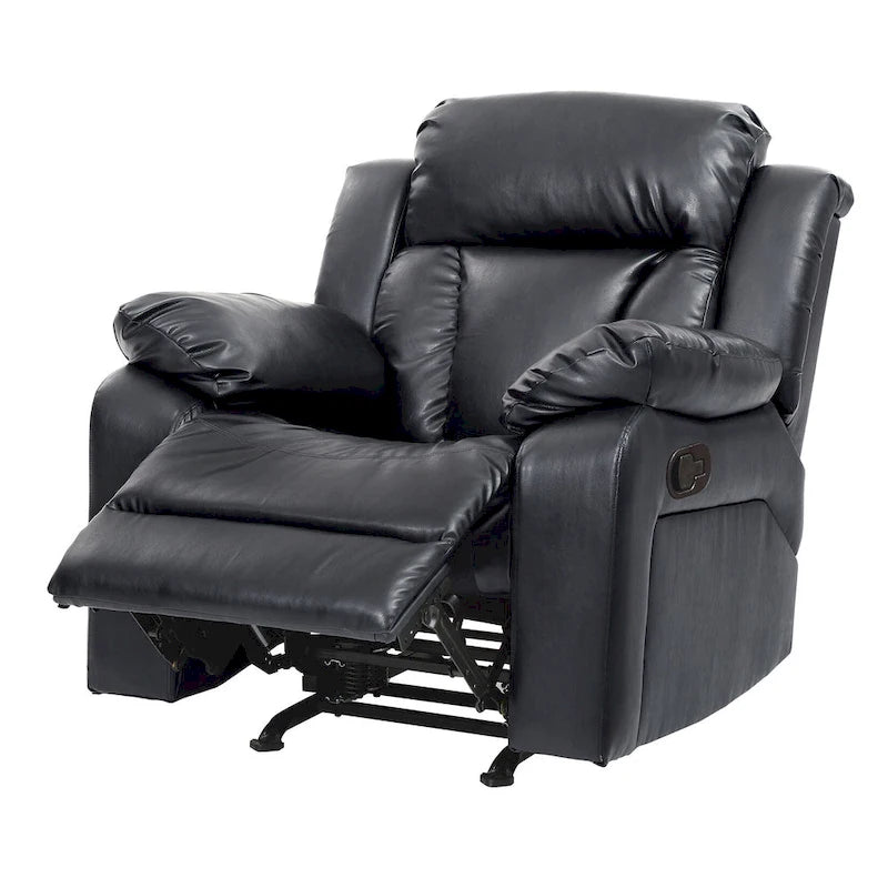 Fauteuil inclinable en similicuir, multicolore, une place