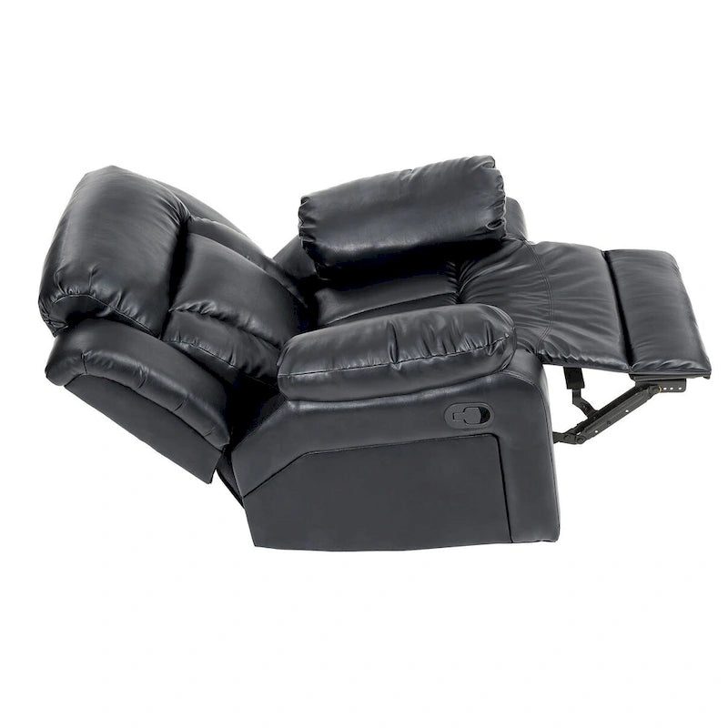 Fauteuil inclinable en similicuir, multicolore, une place