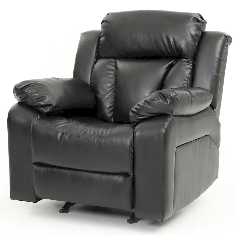 Fauteuil inclinable en similicuir, multicolore, une place