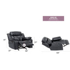 Fauteuil inclinable en similicuir, multicolore, une place