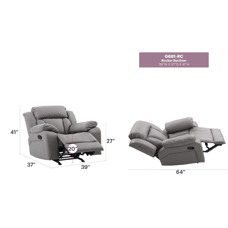 Fauteuil inclinable en similicuir, multicolore, une place