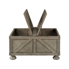 Table basse relevable de rangement de ferme gris antique/noir pour 1 personne