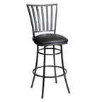 Tabouret de bar/comptoir pivotant noir et bronze, 1 place