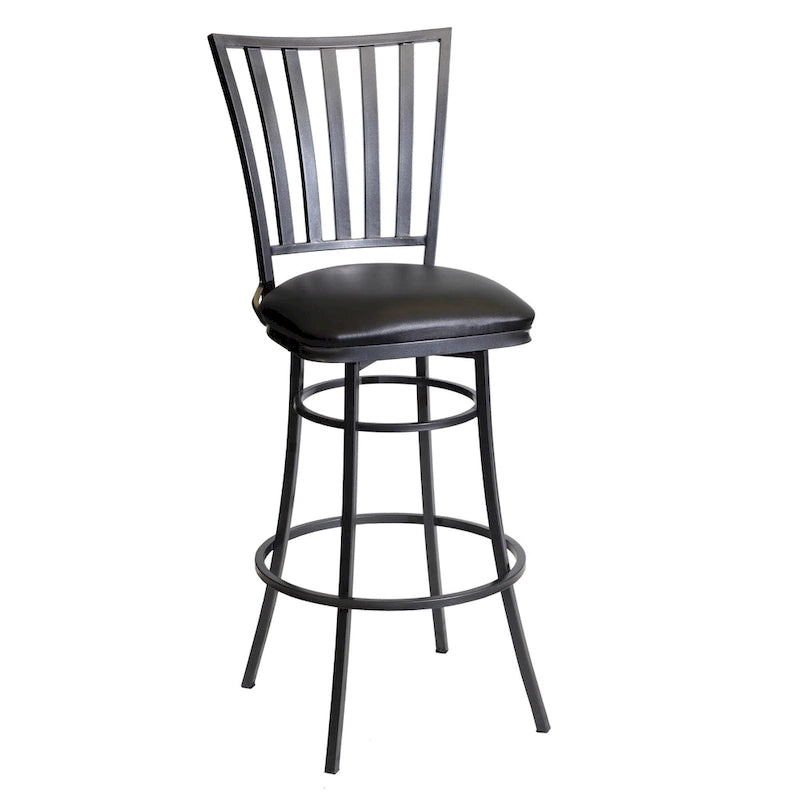 Tabouret de bar/comptoir pivotant noir et bronze, 1 place