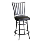 Tabouret de bar/comptoir pivotant noir et bronze, 1 place