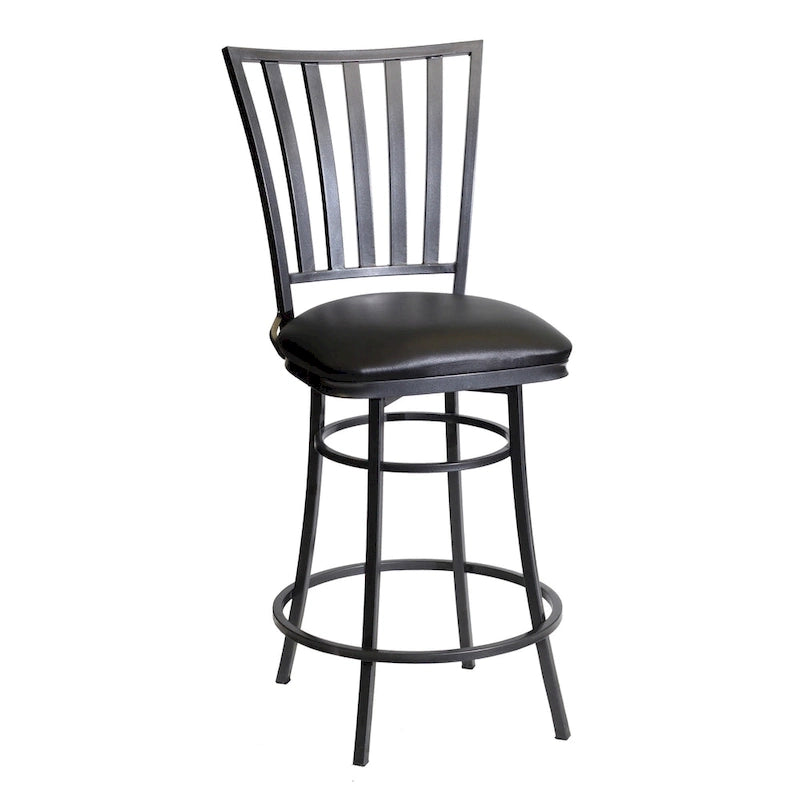 Tabouret de bar/comptoir pivotant noir et bronze, 1 place