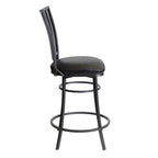 Tabouret de bar/comptoir pivotant noir et bronze, 1 place