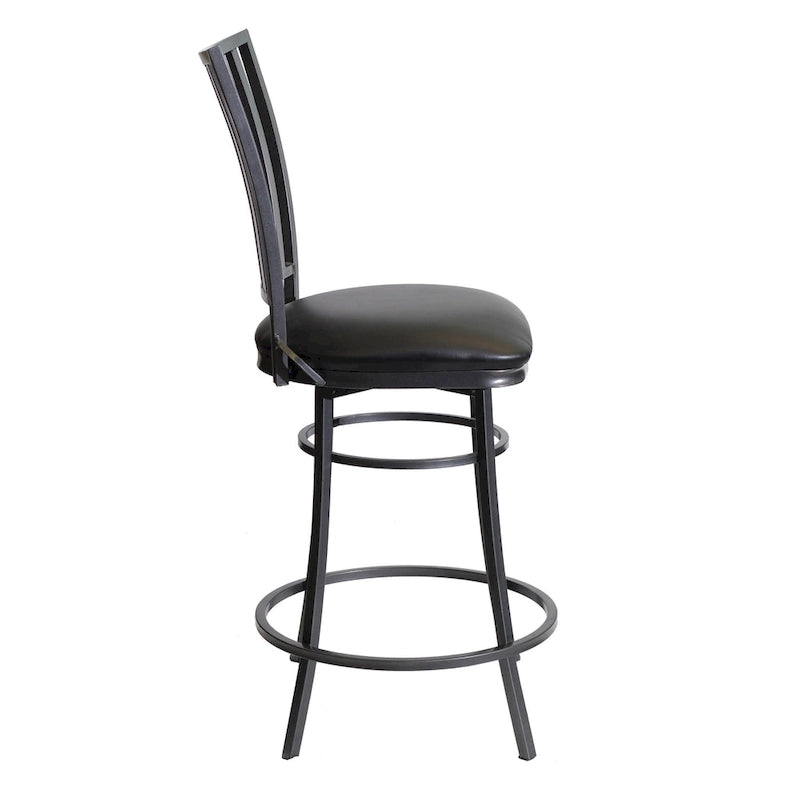 Tabouret de bar/comptoir pivotant noir et bronze, 1 place
