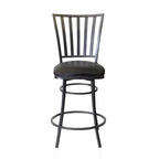 Tabouret de bar/comptoir pivotant noir et bronze, 1 place