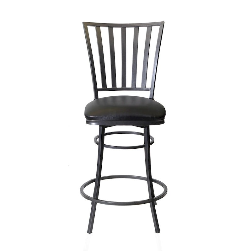 Tabouret de bar/comptoir pivotant noir et bronze, 1 place