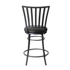 Tabouret de bar/comptoir pivotant noir et bronze, 1 place