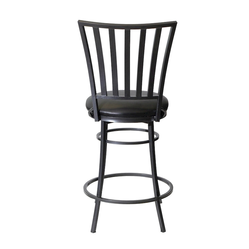 Tabouret de bar/comptoir pivotant noir et bronze, 1 place