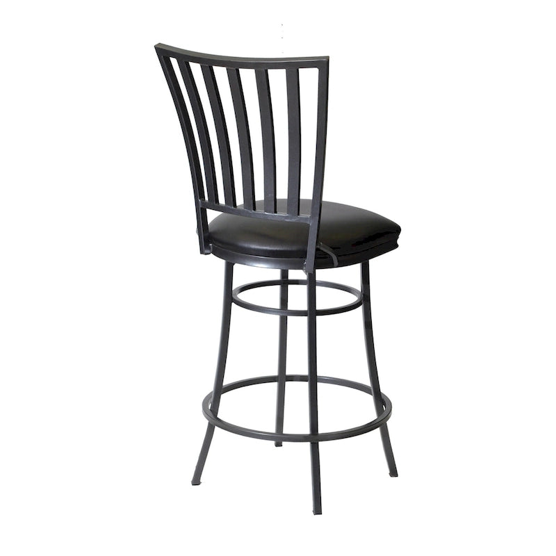 Tabouret de bar/comptoir pivotant noir et bronze, 1 place