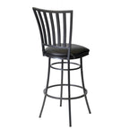 Tabouret de bar/comptoir pivotant noir et bronze, 1 place