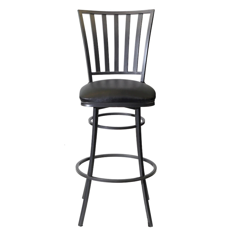 Tabouret de bar/comptoir pivotant noir et bronze, 1 place