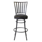 Tabouret de bar/comptoir pivotant noir et bronze, 1 place
