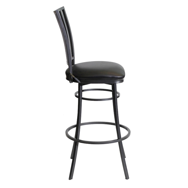 Tabouret de bar/comptoir pivotant noir et bronze, 1 place
