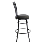 Tabouret de bar/comptoir pivotant noir et bronze, 1 place