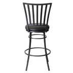 Tabouret de bar/comptoir pivotant noir et bronze, 1 place
