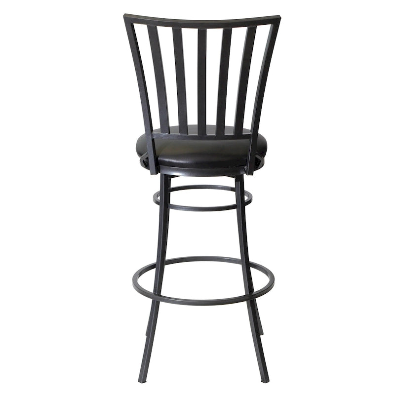 Tabouret de bar/comptoir pivotant noir et bronze, 1 place