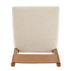 Chaise de salle à manger en similicuir et lin marron/beige, lot de 2