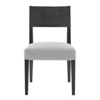 Chaise de salle à manger en similicuir et lin marron/beige, lot de 2