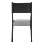 Chaise de salle à manger en similicuir et lin marron/beige, lot de 2