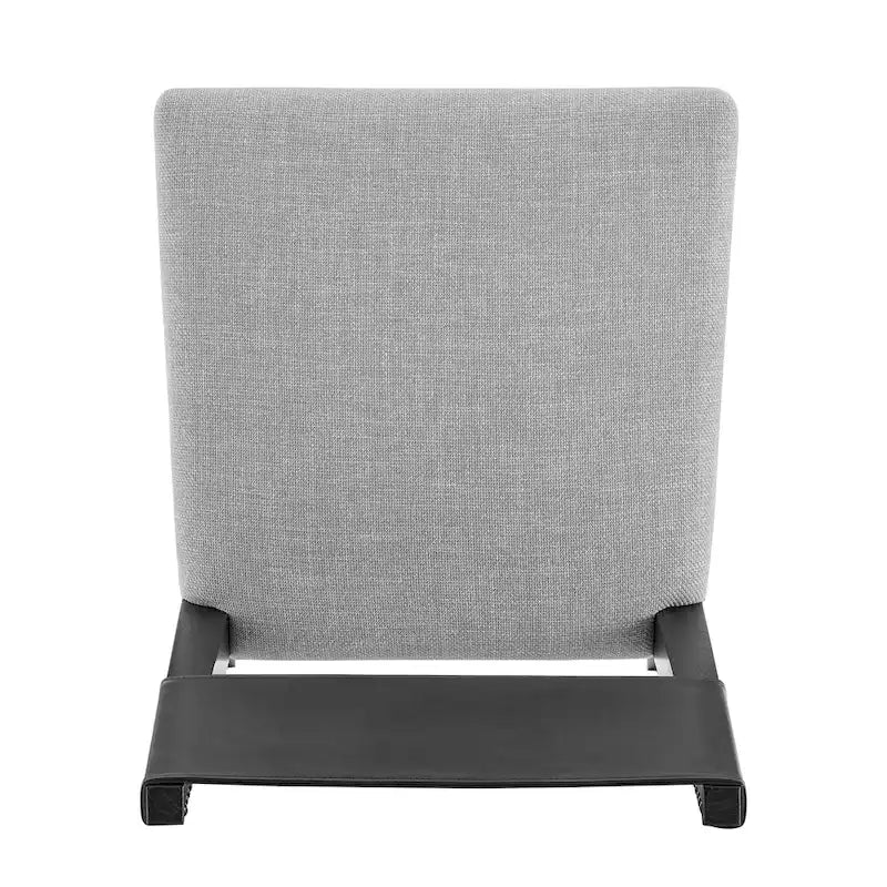 Chaise de salle à manger en similicuir et lin marron/beige, lot de 2