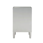 Table de chevet à 1 tiroir, miroir argent/or/blanc, usage individuel