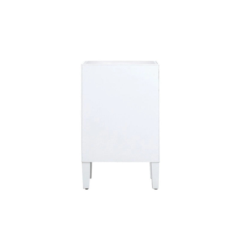 Table de chevet à 1 tiroir, miroir argent/or/blanc, usage individuel