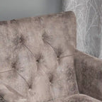 Fauteuil de club en microfibre gris-brun/ardoise, une place