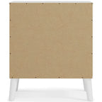 Commode à tiroirs bicolore blanc/naturel (3/4/5 tiroirs)