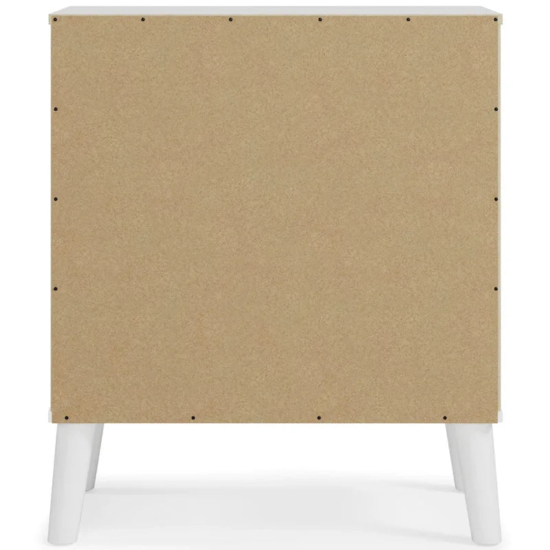 Commode à tiroirs bicolore blanc/naturel (3/4/5 tiroirs)