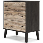 Commode à tiroirs bicolore blanc/naturel (3/4/5 tiroirs)