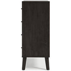 Commode à tiroirs bicolore blanc/naturel (3/4/5 tiroirs)