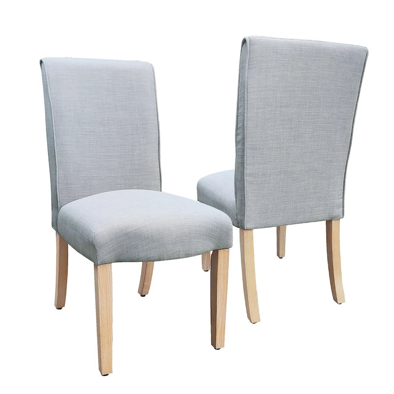 Chaise de salle à manger Parsons gris clair/fleuri/crème, lot de 2