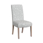 Chaise de salle à manger Parsons gris clair/fleuri/crème, lot de 2