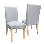 Chaise de salle à manger Parsons gris clair/fleuri/crème, lot de 2