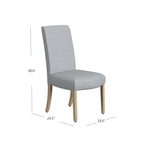 Chaise de salle à manger Parsons gris clair/fleuri/crème, lot de 2