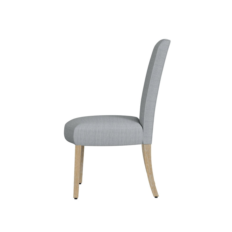 Chaise de salle à manger Parsons gris clair/fleuri/crème, lot de 2