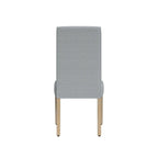 Chaise de salle à manger Parsons gris clair/fleuri/crème, lot de 2