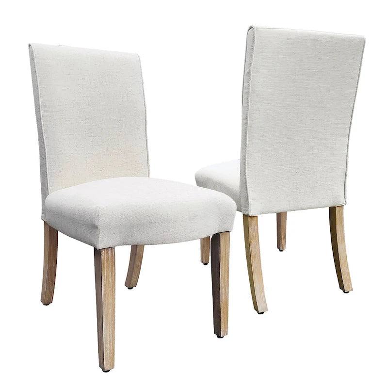 Chaise de salle à manger Parsons gris clair/fleuri/crème, lot de 2