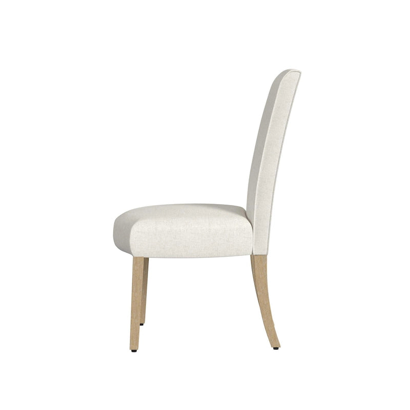 Chaise de salle à manger Parsons gris clair/fleuri/crème, lot de 2
