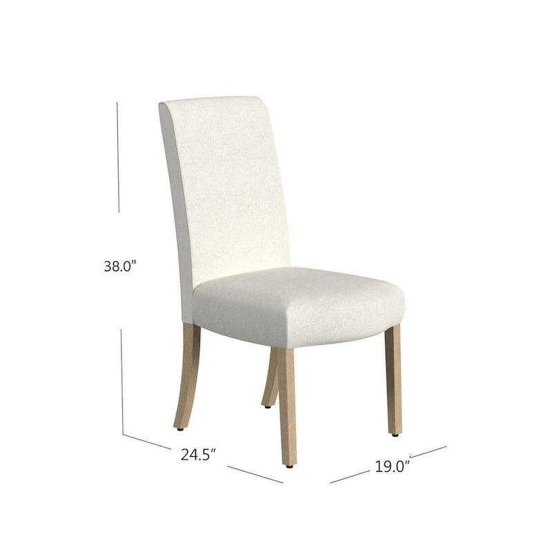 Chaise de salle à manger Parsons gris clair/fleuri/crème, lot de 2